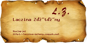 Laczina Zétény névjegykártya